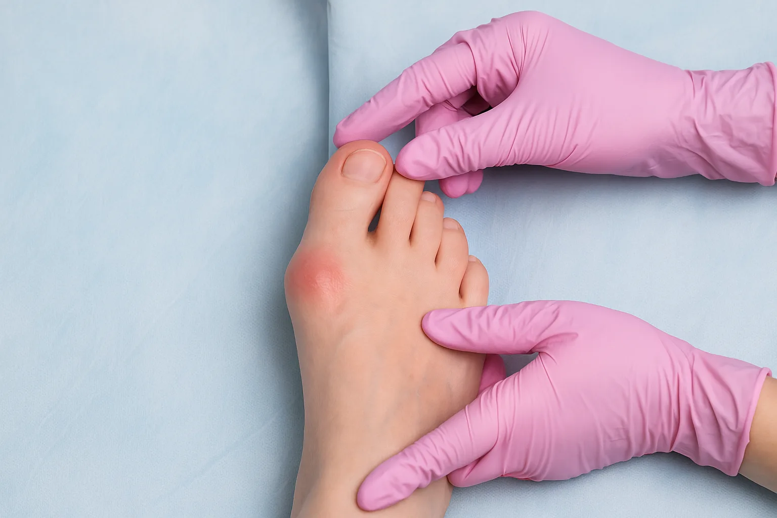 podiatrist-checking-bunions Botox Foot Treatment